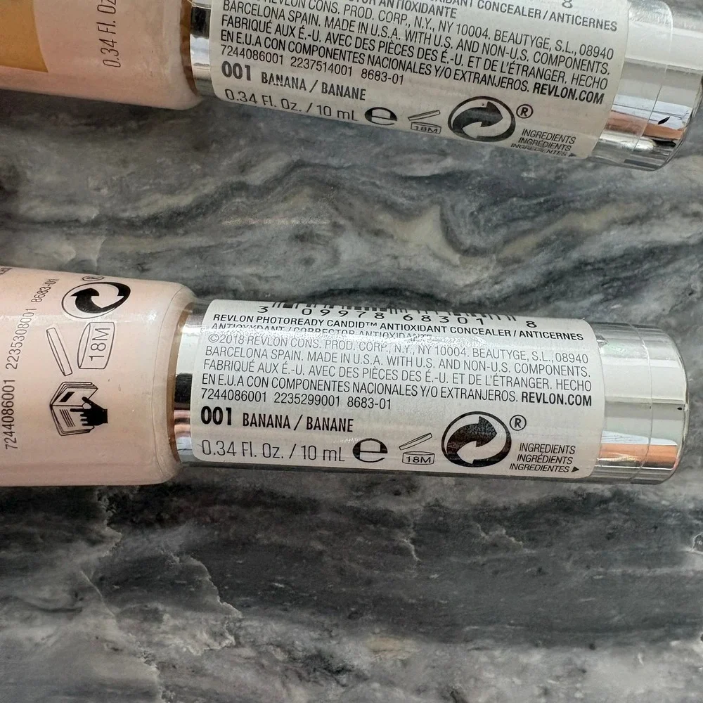 Revlon PhotoReady Candid Antioxidant Concealer 001 Banana 0.34oz 2 Pack